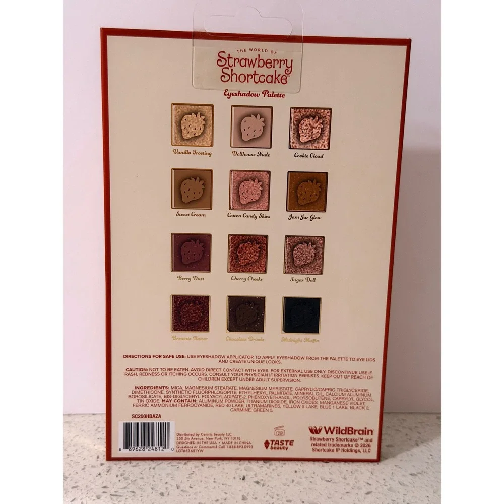 Taste Beauty Strawberry Shortcake Eyeshadow Palette 12‎ Shades New SC200HBAZA
